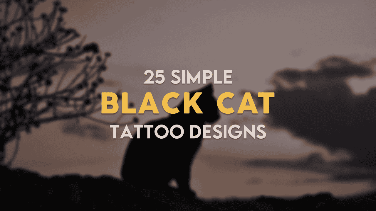 black cat tattoo designs
