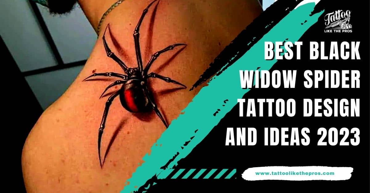 black widow tattoo design