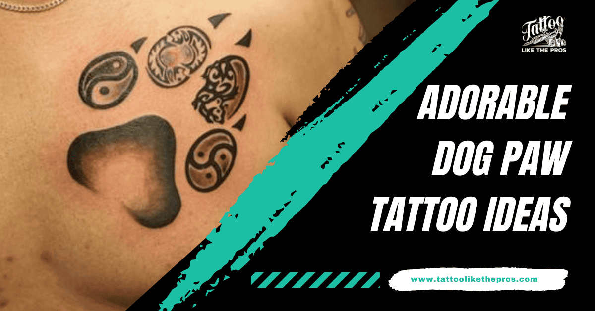 dog paw tattoo ideas